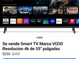 Tv Vizio 4k 55 pulgadas Nuevo