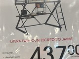 Cama litera con escritorio 