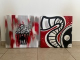 Set (2) cuadros 20x20 