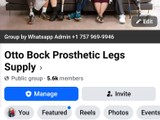 Pierna protésica disponible para la
