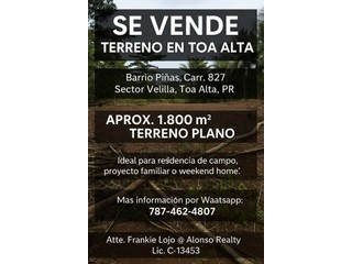 TERRENO EN TOA ALTA - LLANO/FLAT