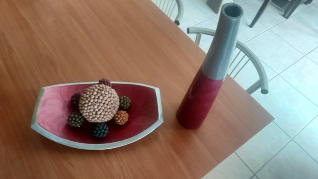 Set de base y plato con bolitas 